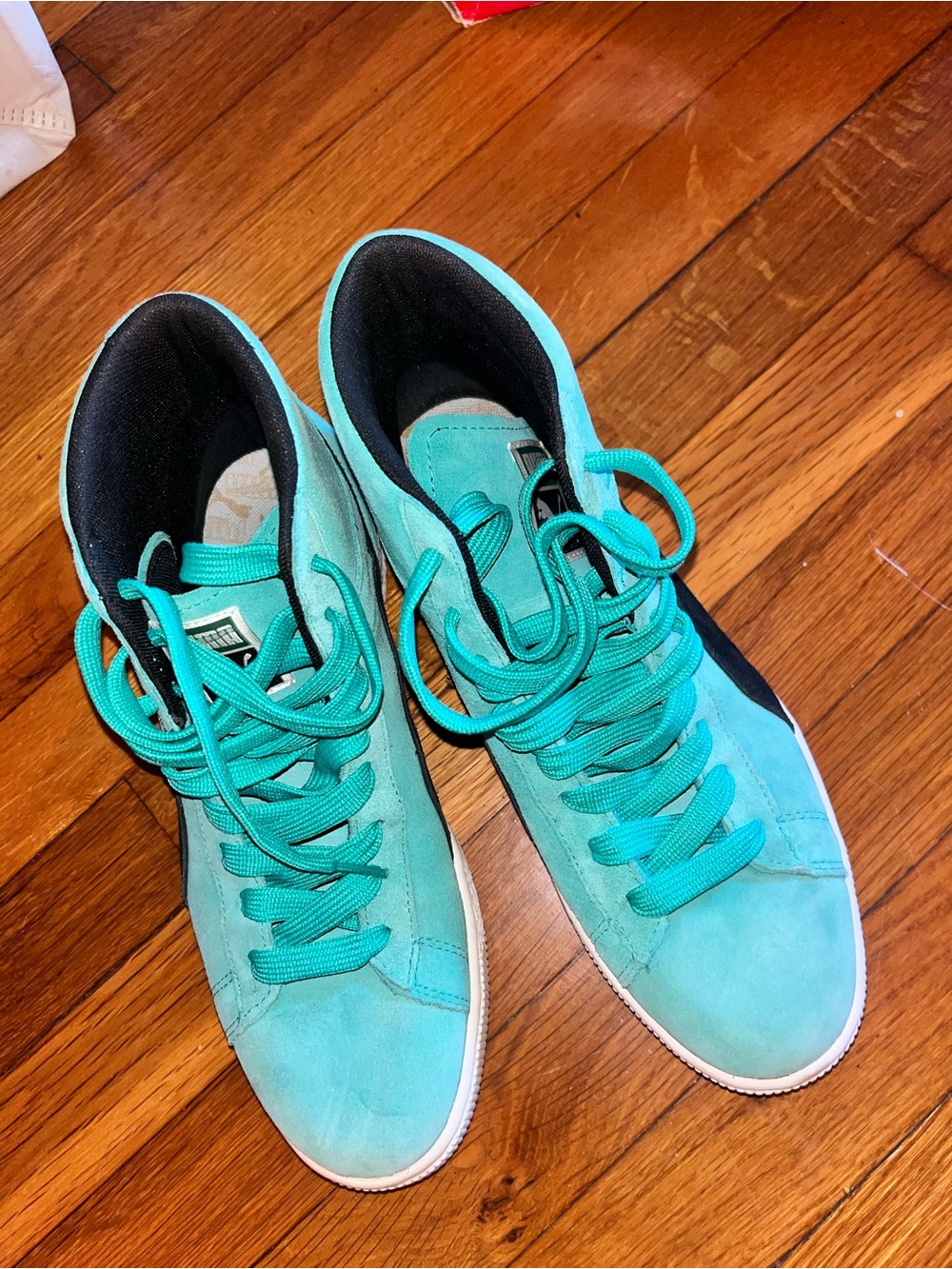 Puma High-Top Sneakers in Aqua/Black - Picture 4 of 6
